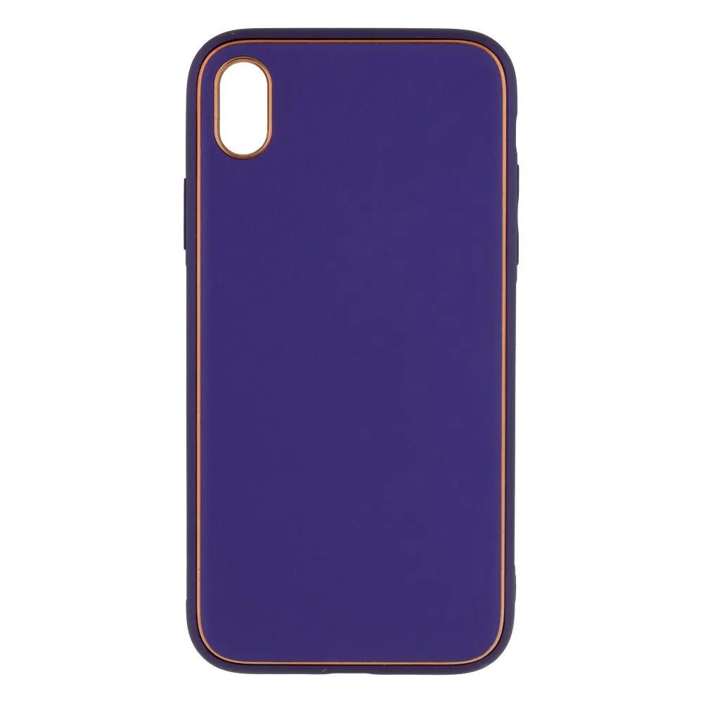 Чехол Leather Gold with Frame without Logo для iPhone Xr Цвет 12, Peach