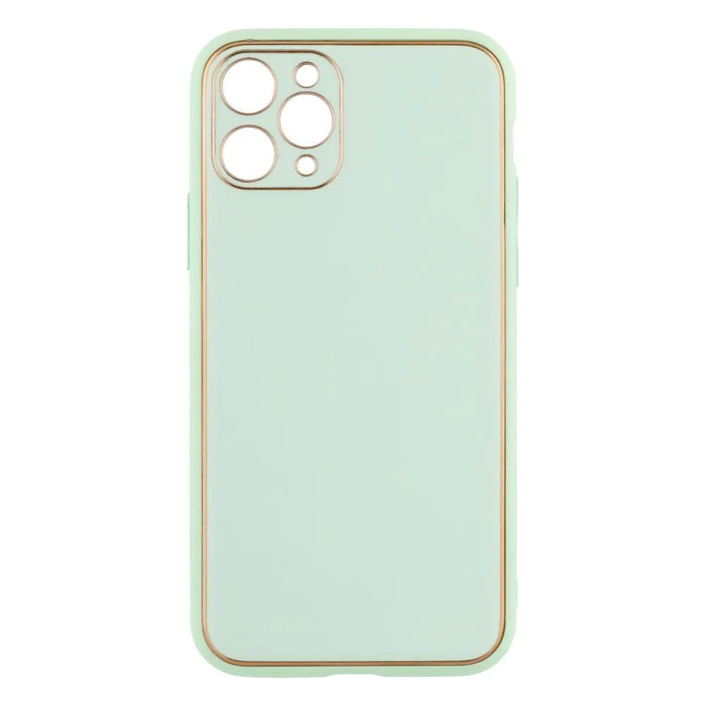Чехол Leather Gold with Frame without Logo для iPhone 11 Pro Цвет 6, Mint