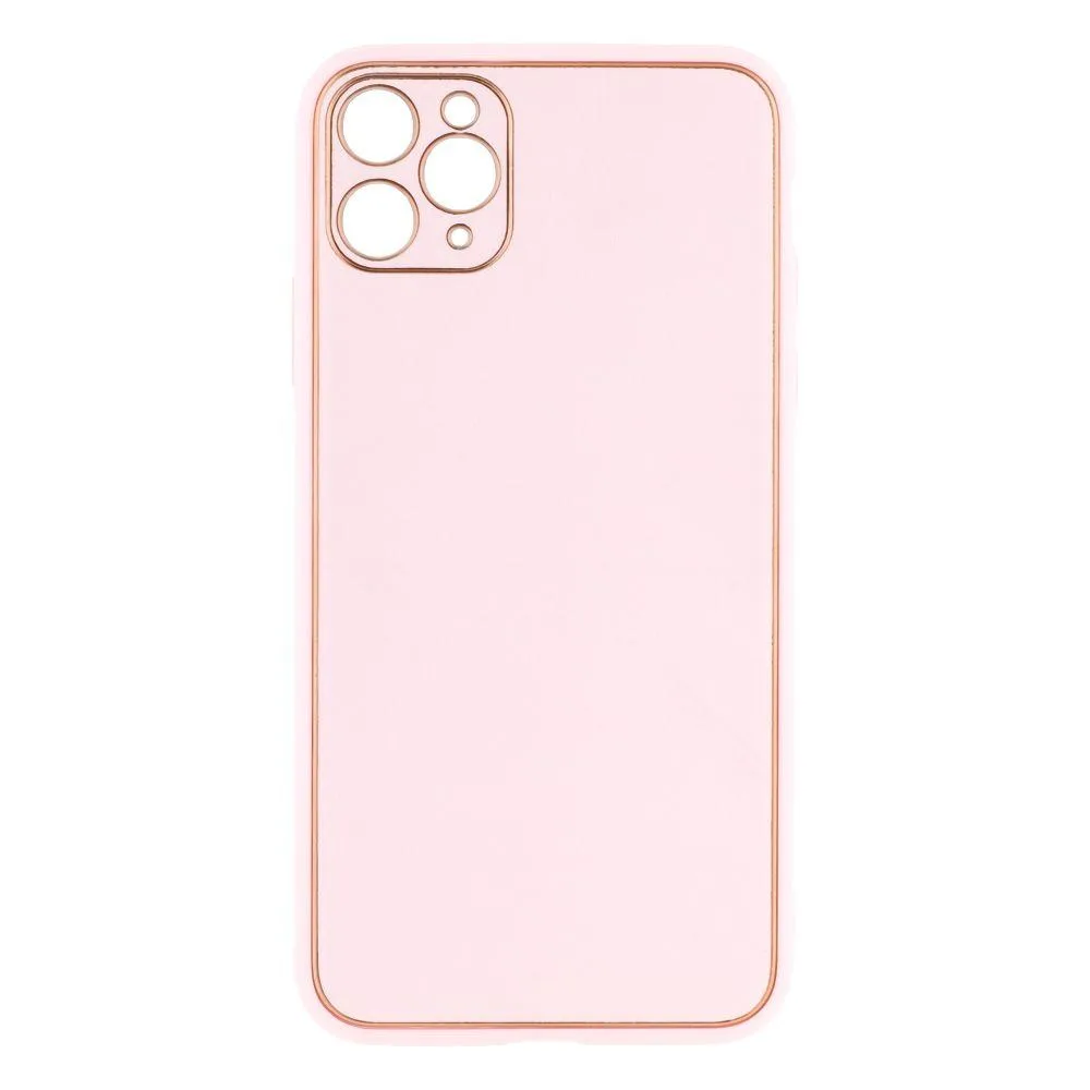 Чохол Leather Gold with Frame without Logo для iPhone 11 Pro Max Колір 1, Чорний