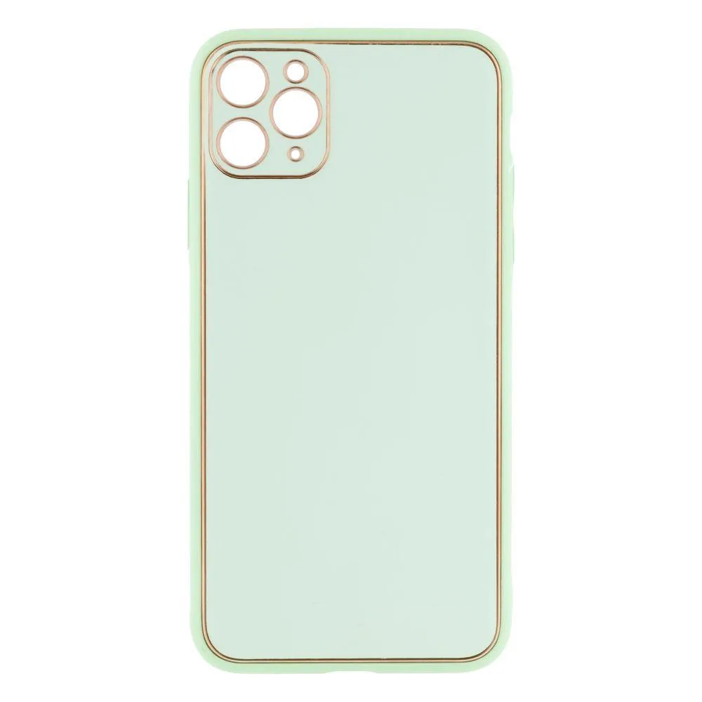 Чохол Leather Gold with Frame without Logo для iPhone 11 Pro Max Колір 1, Чорний