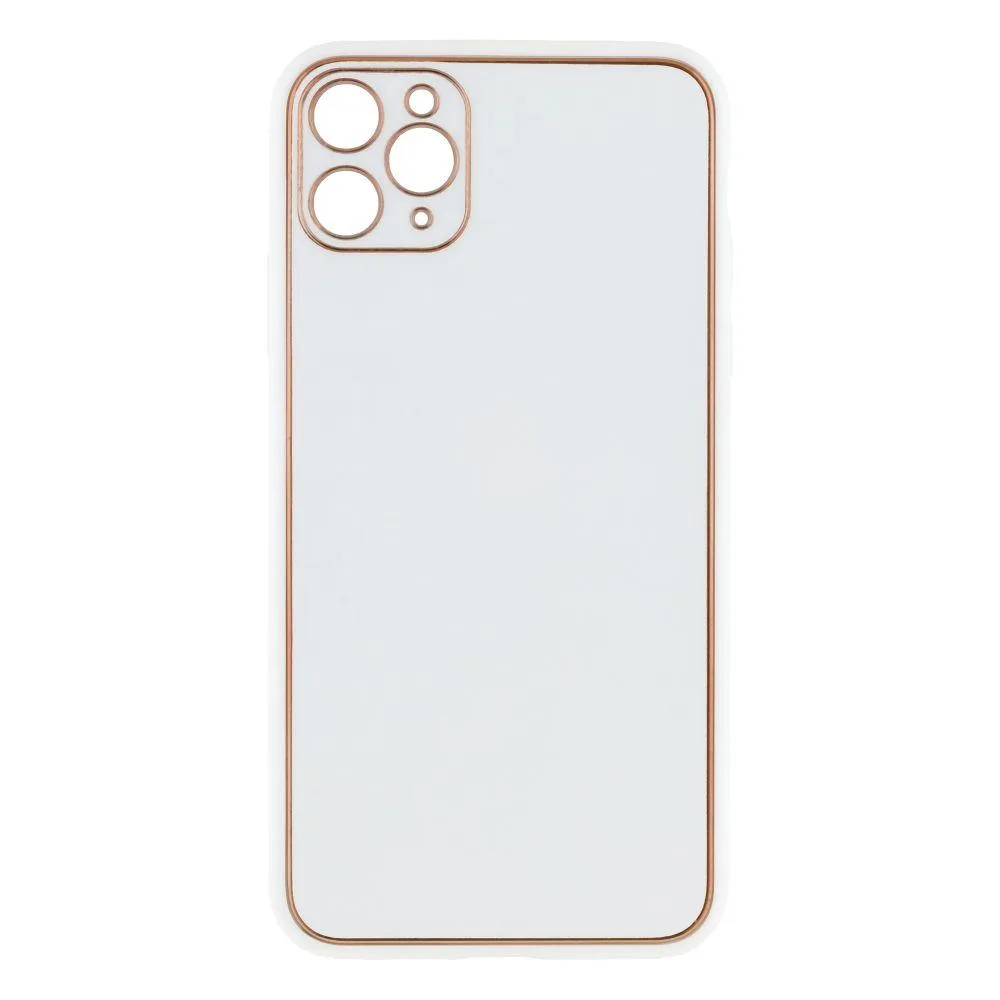 Чехол Leather Gold with Frame without Logo для iPhone 11 Pro Max Цвет 5, Dark Зелений