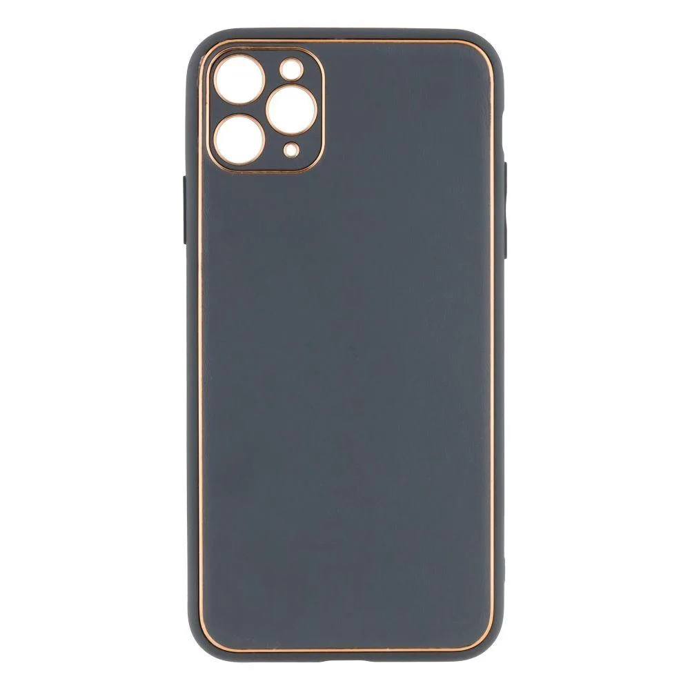 Чохол Leather Gold with Frame without Logo для iPhone 11 Pro Max Колір 7, Фіолетовий