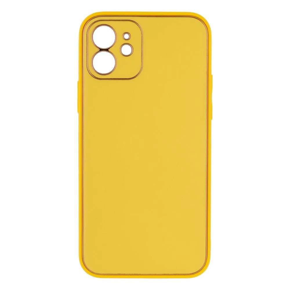 Чохол Leather Gold with Frame without Logo для iPhone 12 Колір 9, Yellow