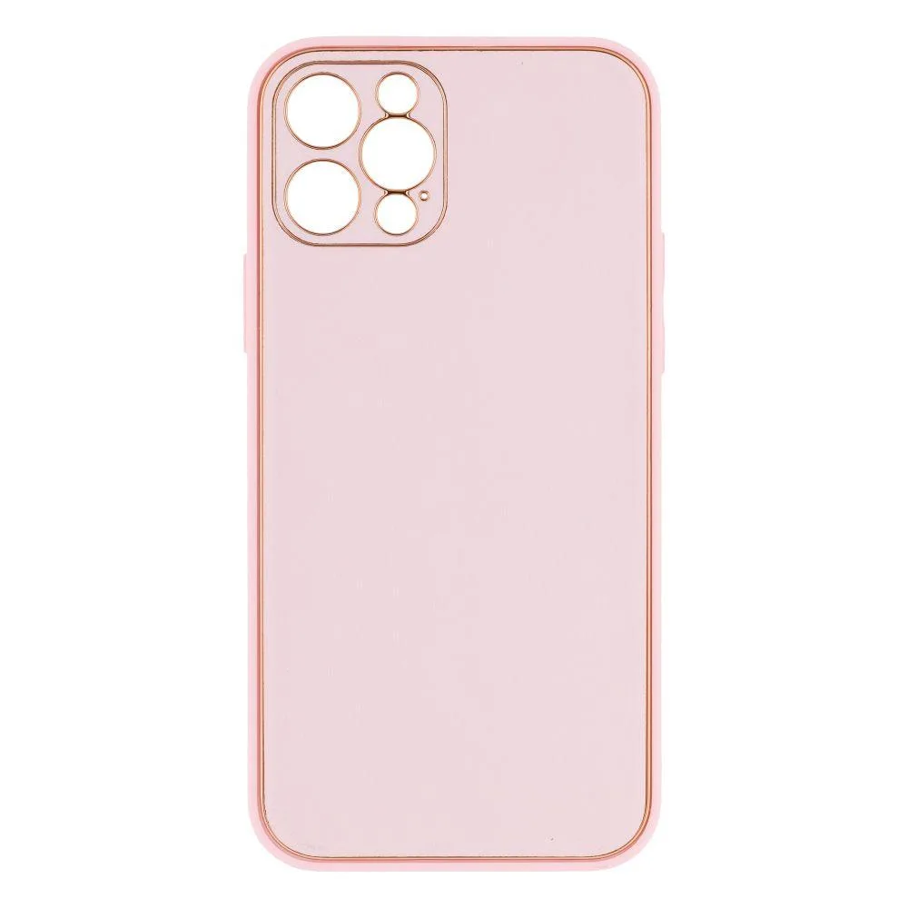 Чехол Leather Gold with Frame without Logo для iPhone 12 Pro Цвет 7, Фіолетовий