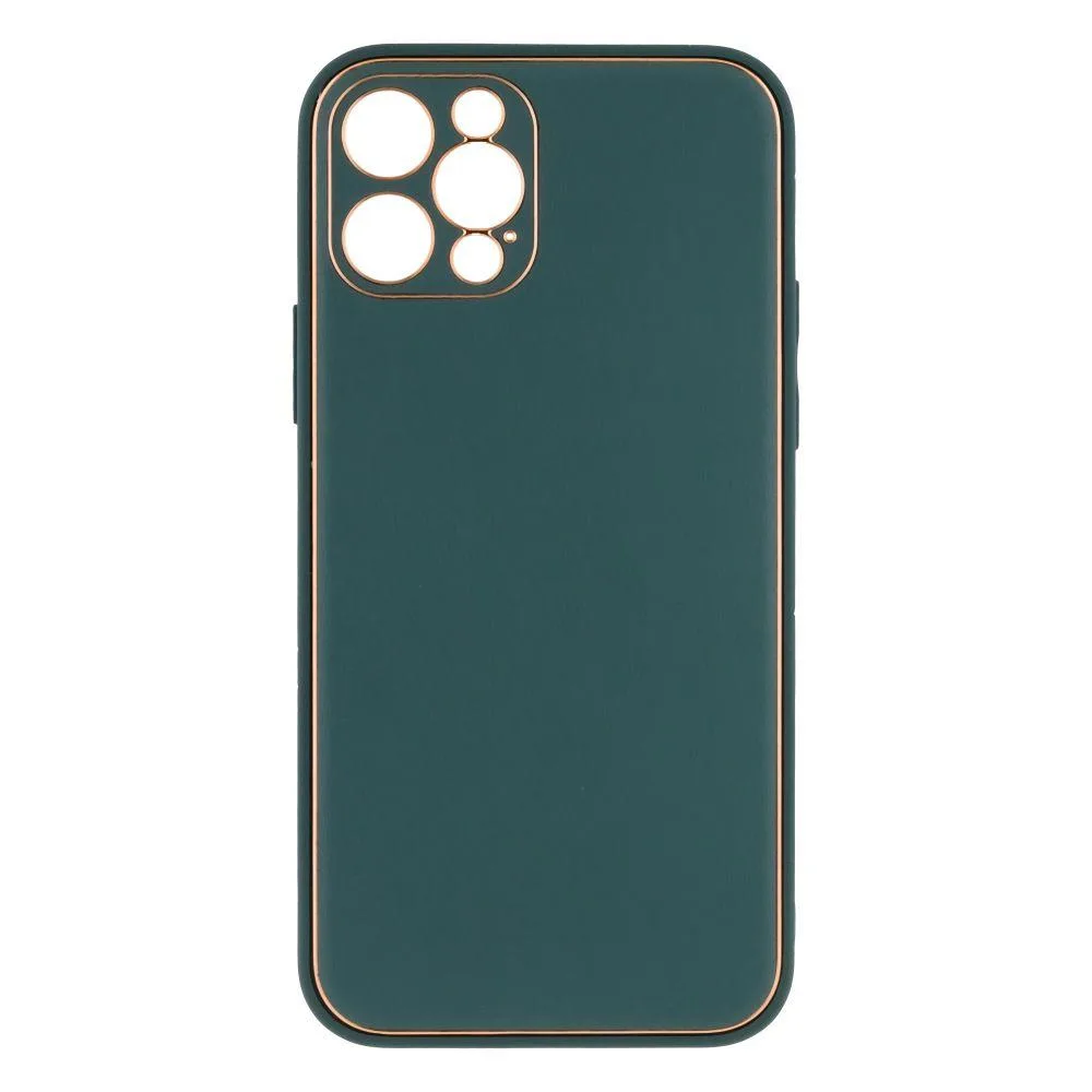 Чехол Leather Gold with Frame without Logo для iPhone 12 Pro Цвет 7, Фіолетовий