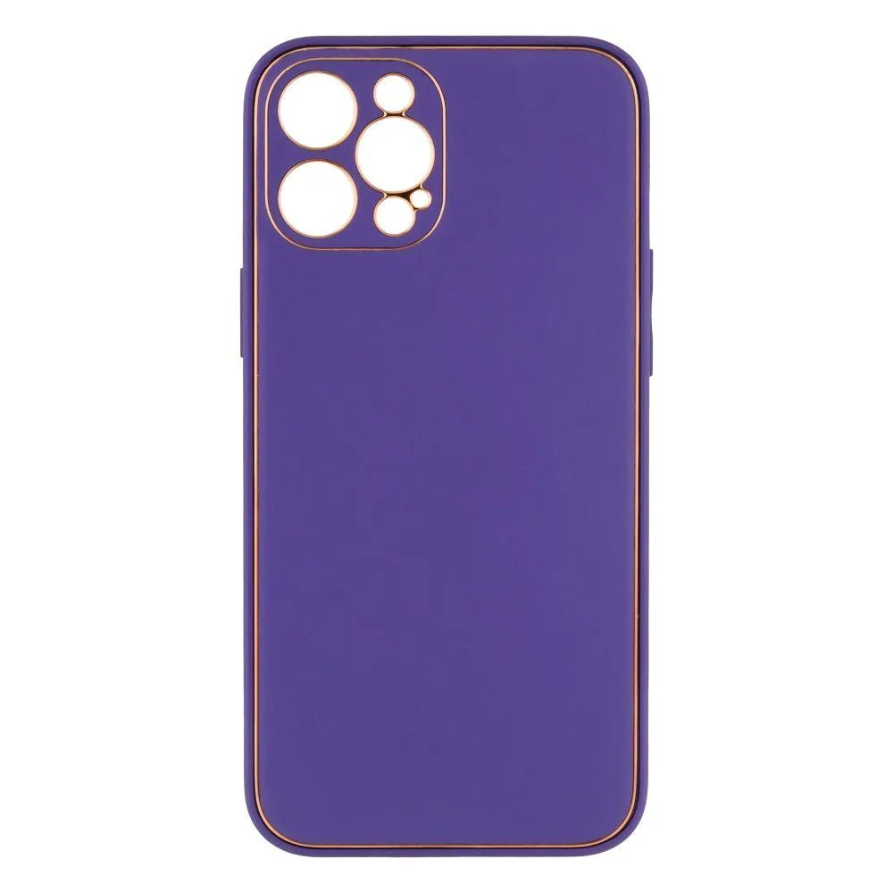 Чехол Leather Gold with Frame without Logo для iPhone 12 Pro Max Цвет 4, Сірий