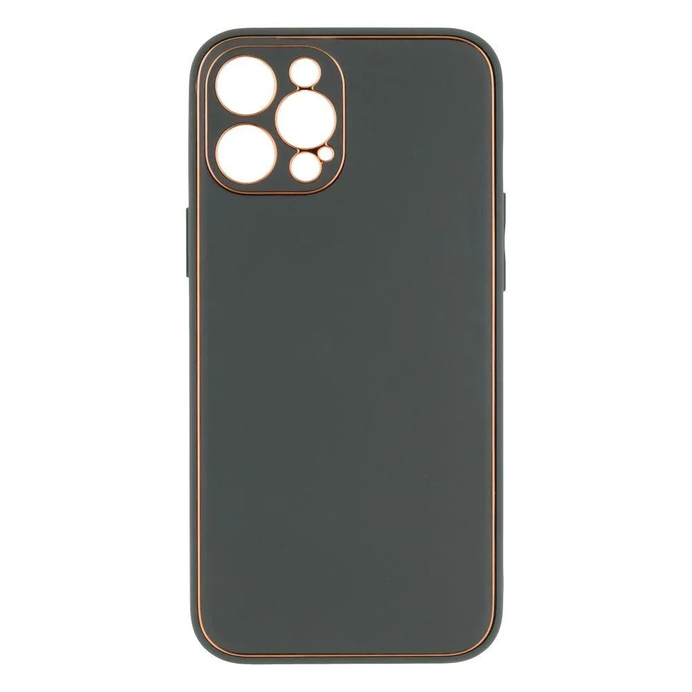 Чехол Leather Gold with Frame without Logo для iPhone 12 Pro Max Цвет 4, Сірий