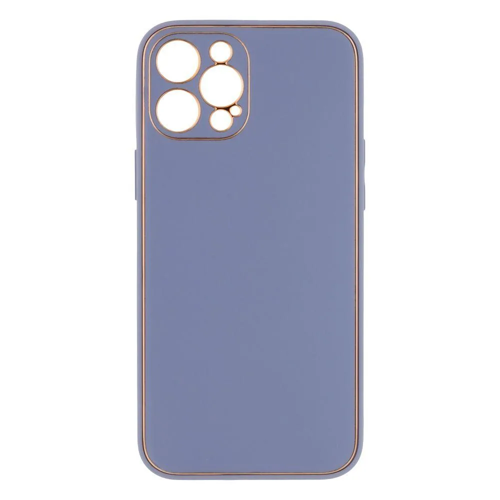 Чохол Leather Gold with Frame without Logo для iPhone 12 Pro Max Колір 14, Navy Синій