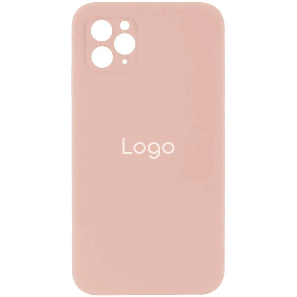 Чохол Silicone Case Full Size with Frame для iPhone 11 Pro Колір 28, Lavender Сірий