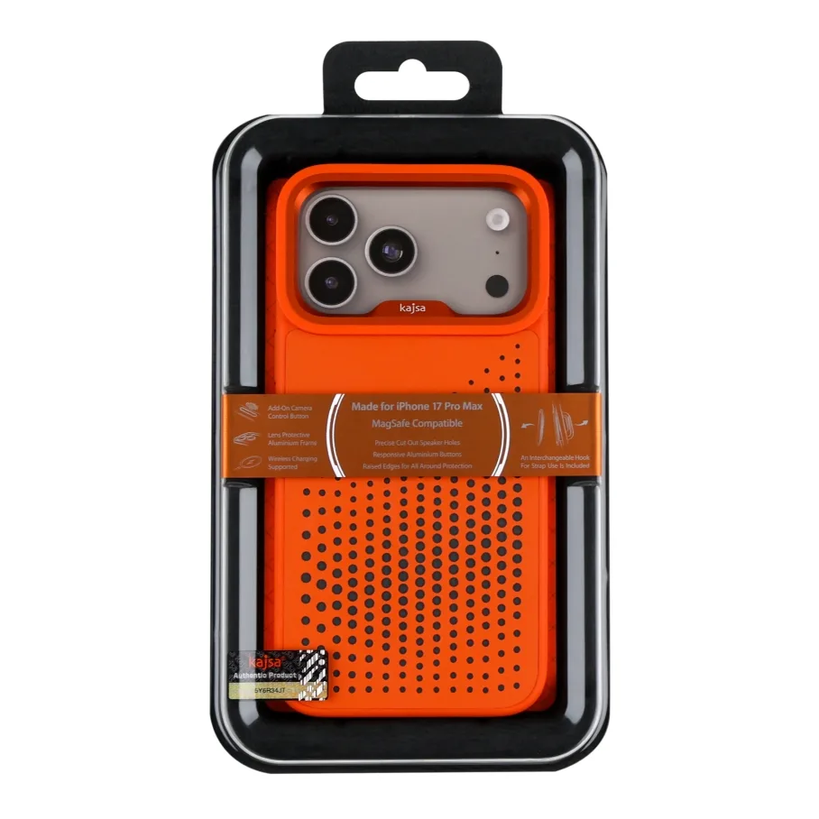 Чохол Kajsa Splendid Collection Circle with MagSafe для iPhone 17 Pro Max Orange Plus O-Ring