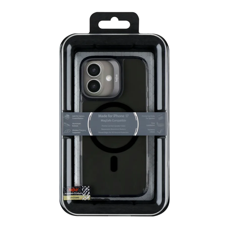 Чохол Kajsa Trans-Shield with MagSafe для iPhone 17 Black Smoke