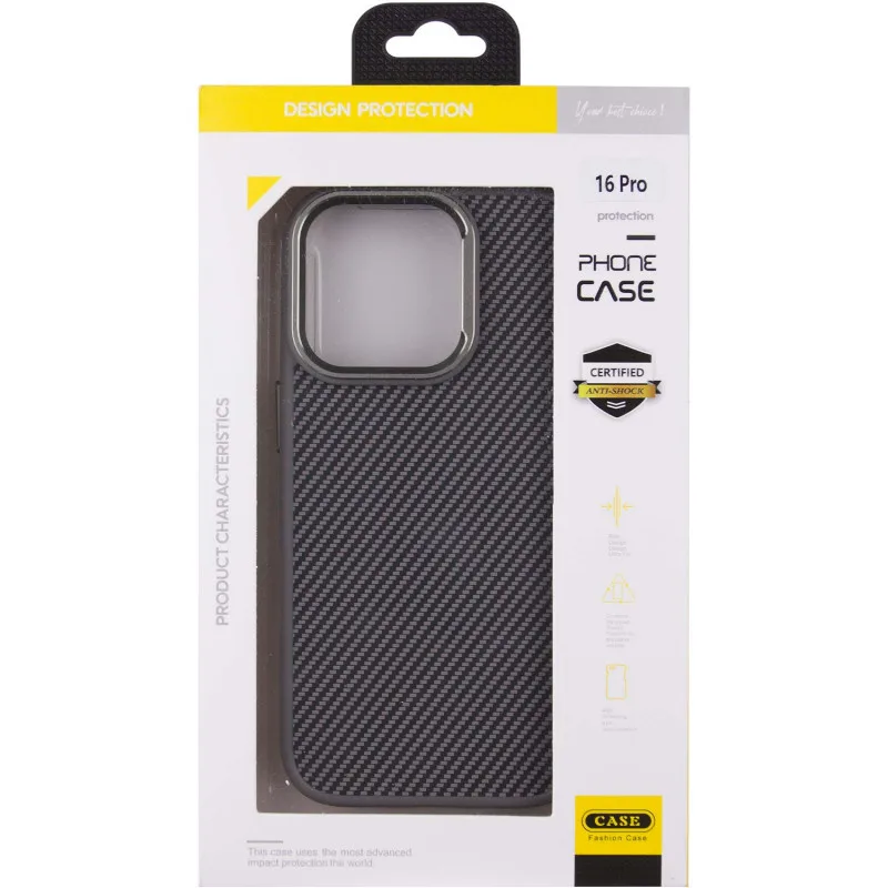 Чохол TPU+PC Carbon with MagSafe для Apple iPhone 16 Pro Max (6.9