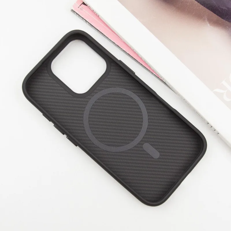 Чохол TPU+PC Carbon with MagSafe для Apple iPhone 16 Pro (6.3