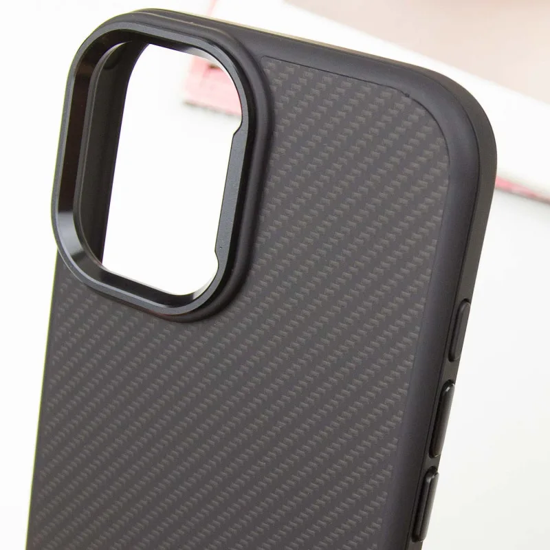 Чохол TPU+PC Carbon with MagSafe для Apple iPhone 16 (6.1