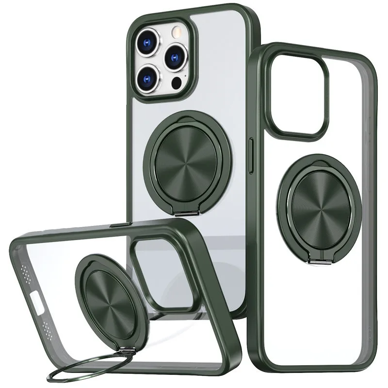 TPU+PC чохол Metal Ring with MagSafe для Apple iPhone 14 Pro Max (6.7