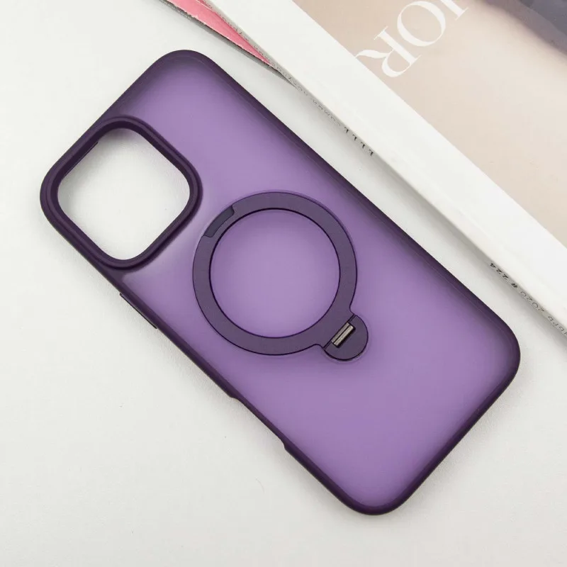 TPU+PC чохол Metal Buttons with MagSafe Colorful HQ Ring для Apple iPhone 16 Pro Max (6.9