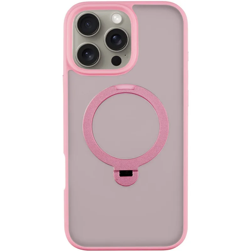 TPU+PC чохол Metal Buttons with MagSafe Colorful HQ Ring для Apple iPhone 16 Pro Max (6.9