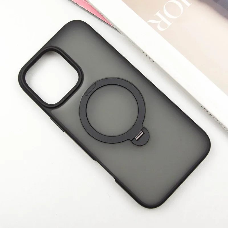 TPU+PC чохол Metal Buttons with MagSafe Colorful HQ Ring для Apple iPhone 16 Pro (6.3