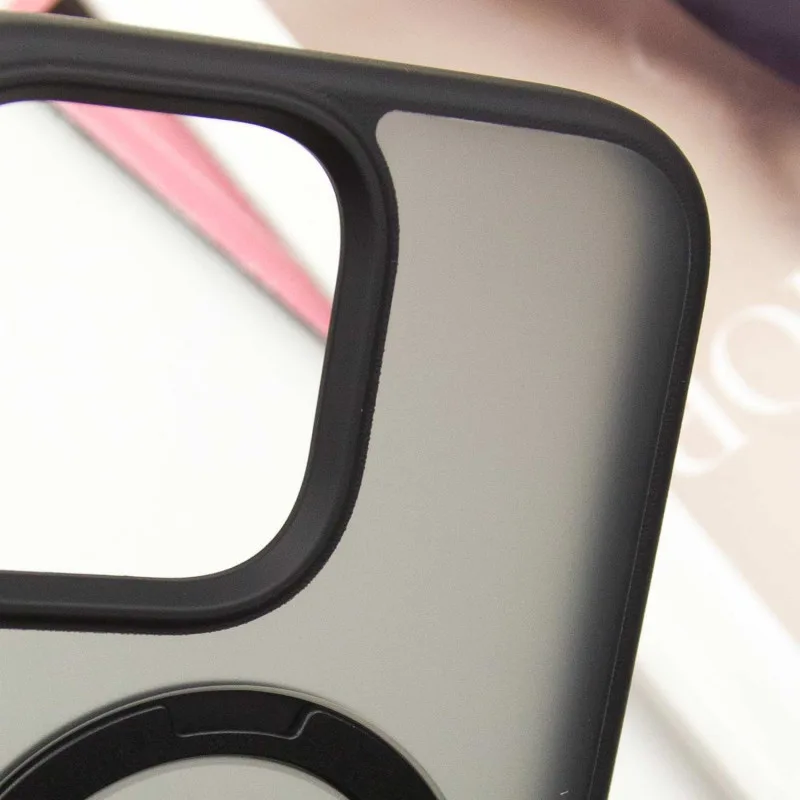 TPU+PC чохол Metal Buttons with MagSafe Colorful HQ Ring для Apple iPhone 16 Pro (6.3