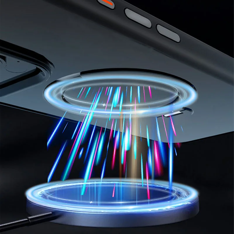 TPU+PC чохол Metal Buttons with MagSafe Colorful HQ Ring для Apple iPhone 16 Pro (6.3
