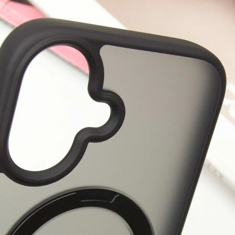 TPU+PC чохол Metal Buttons with MagSafe Colorful HQ Ring для Apple iPhone 16 (6.1