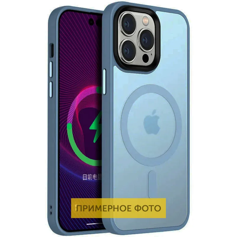 TPU+PC чохол Metal Buttons with MagSafe Colorful для Apple iPhone 16 (6.1