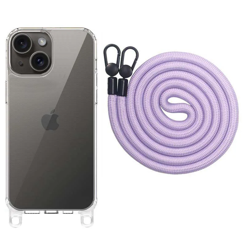 Чохол TPU Transparent with Straps для Apple iPhone 13 / 14 (6.1