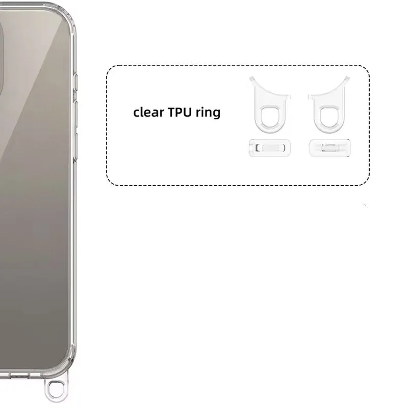 Чохол TPU Transparent with Straps для Apple iPhone 13 / 14 (6.1
