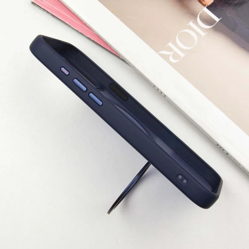 TPU+PC чохол Metal Buttons with MagSafe Colorful HQ Ring для Apple iPhone 14 / 13 (6.1