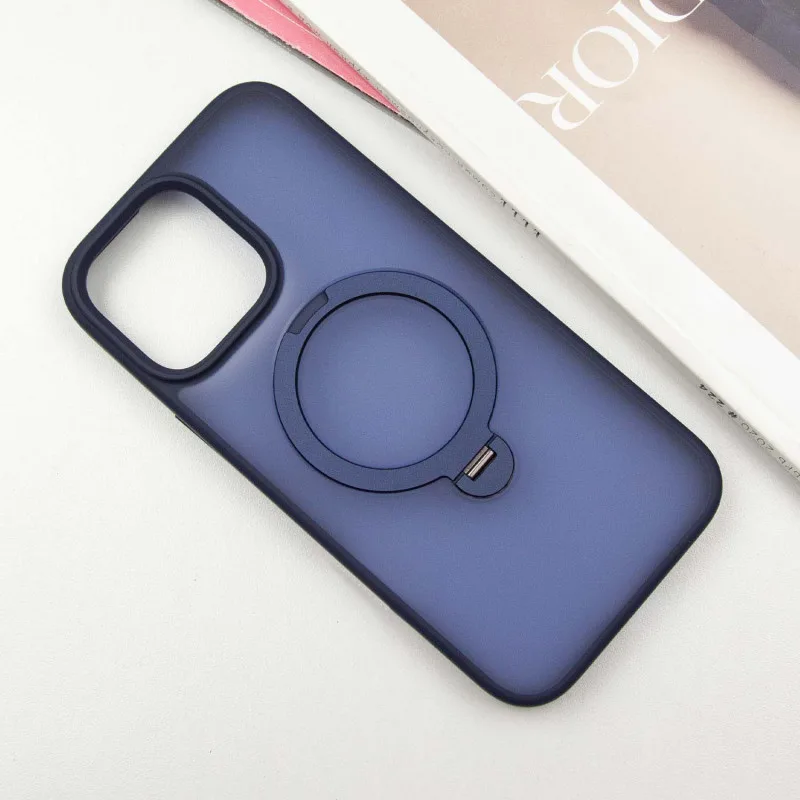 TPU+PC чохол Metal Buttons with MagSafe Colorful HQ Ring для Apple iPhone 14 Pro Max (6.7