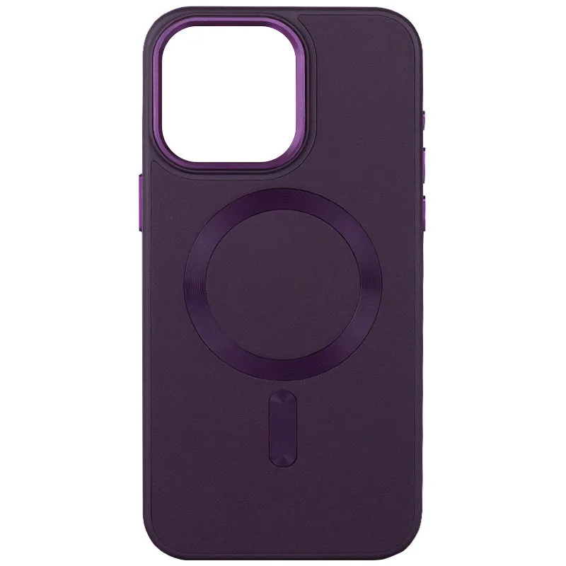 Шкіряний чохол Bonbon Leather Metal Style with MagSafe для Apple iPhone 15 (6.1