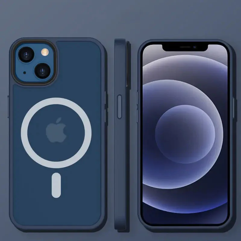 TPU+PC чохол Metal Buttons with MagSafe Colorful для Apple iPhone 15 (6.1