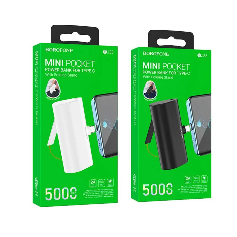 Power Bank Borofone BJ35 Pocket Type-C 5000 mAh Колір Чорний