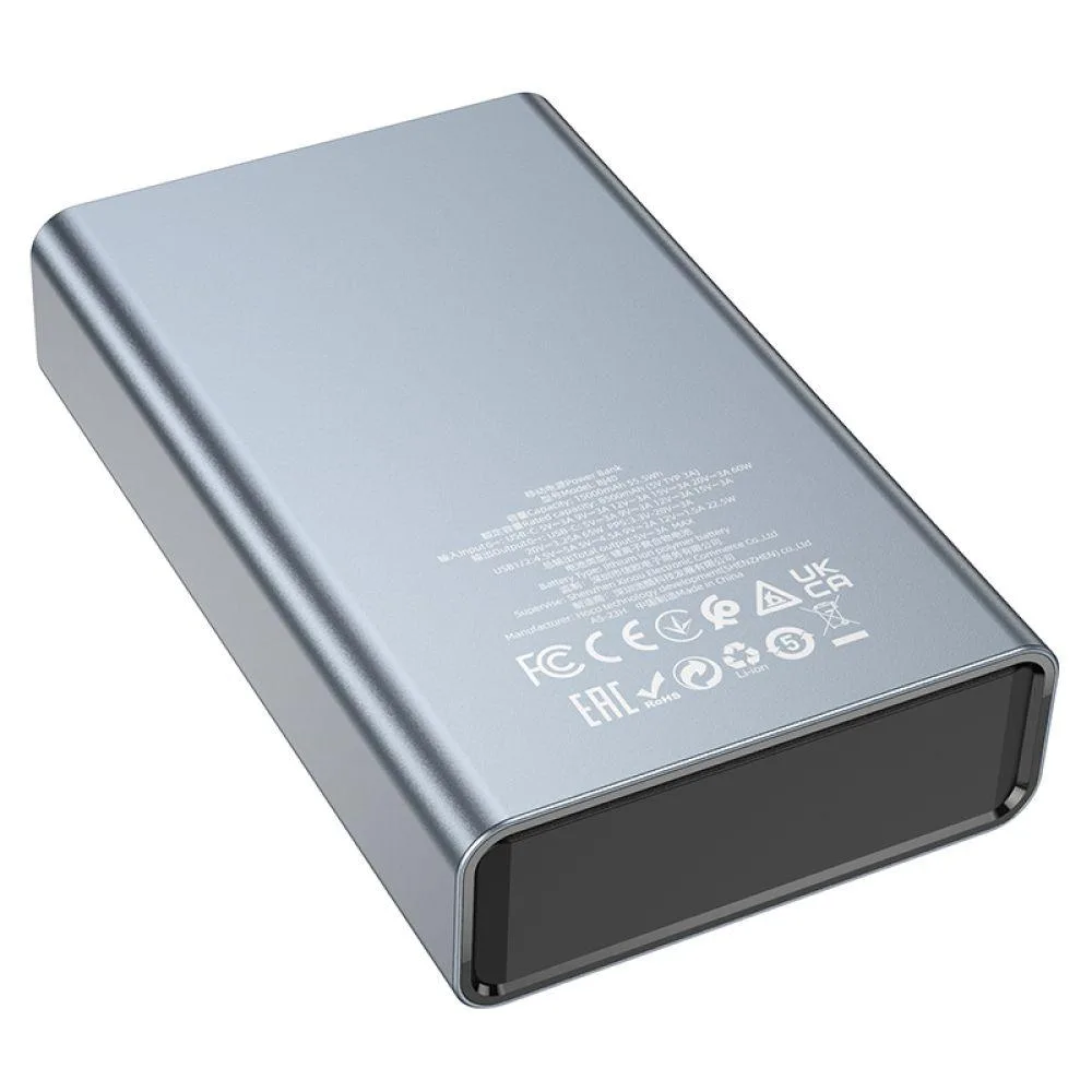 Power Bank Borofone BJ40 Happy way 65 W 15000 mAh Колір Сірий