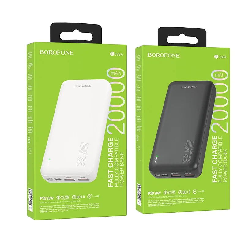 Універсальна Мобільна Батарея Power Bank Borofone BJ38A Power 22.5W+PD20W 20000 mAh Чорний