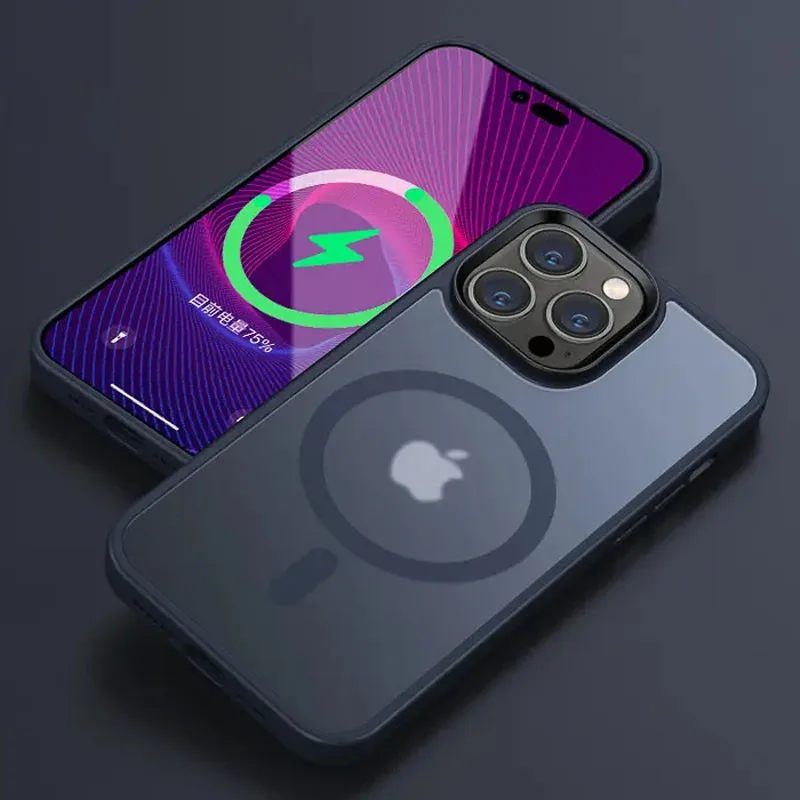 TPU+PC чохол Metal Buttons with MagSafe Colorful для Apple iPhone 12 Pro Max (6.7