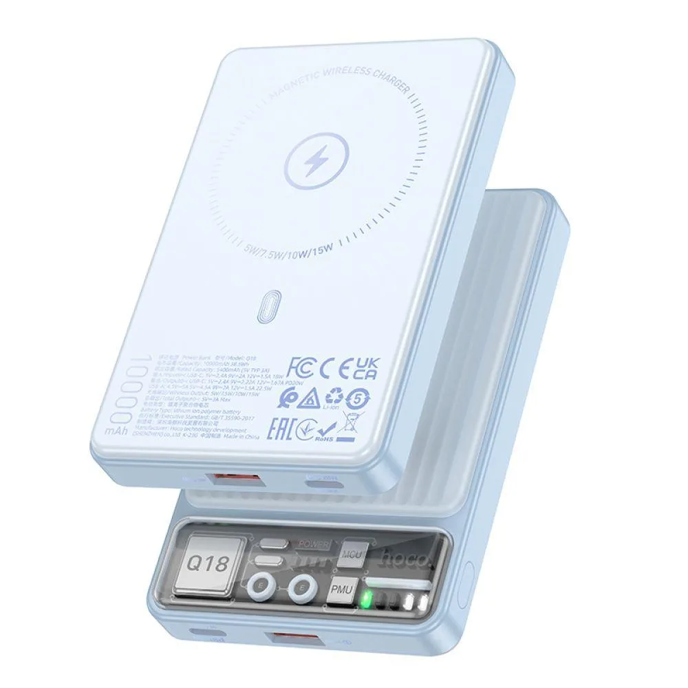 Power Bank Hoco Q18 Tourer 22.5W with magnetic 10000mAh Колір Синій