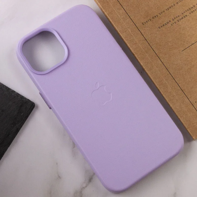 Шкіряний чохол Leather Case (AA Plus) with MagSafe для Apple iPhone 14 (6.1