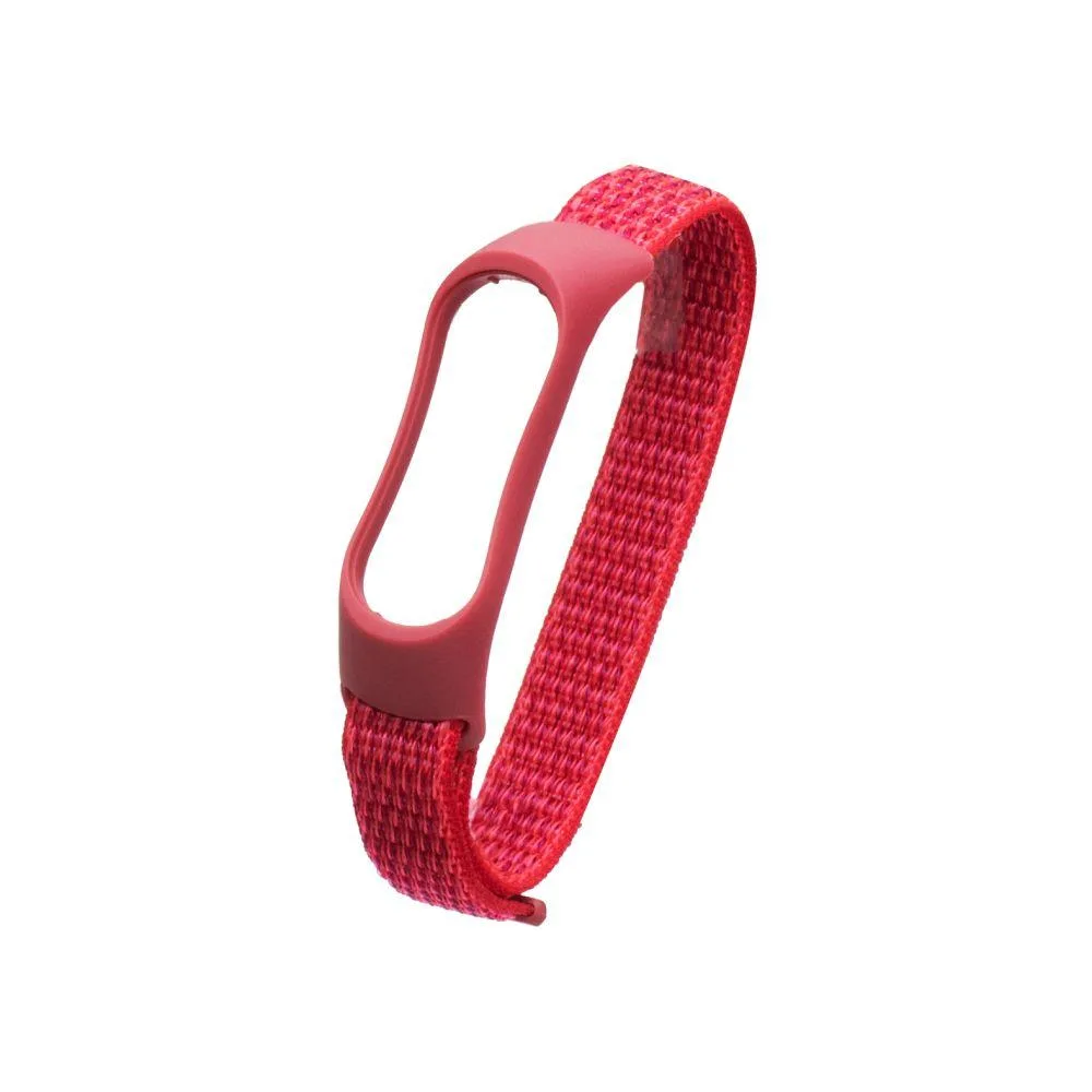 Ремінець для Xiaomi Mi Band 3/4 Nylon Колір Червоний