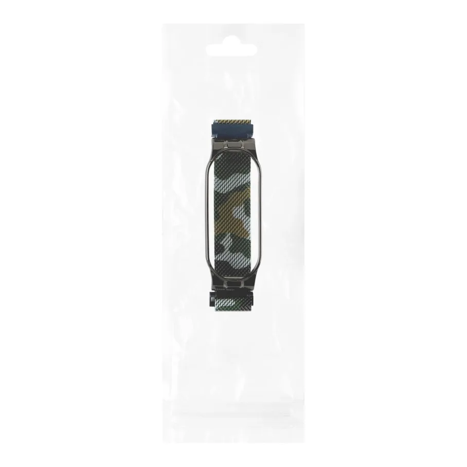 Ремінець для Xiaomi Mi Band 5/6 Milanese Loop Color Khaki Black