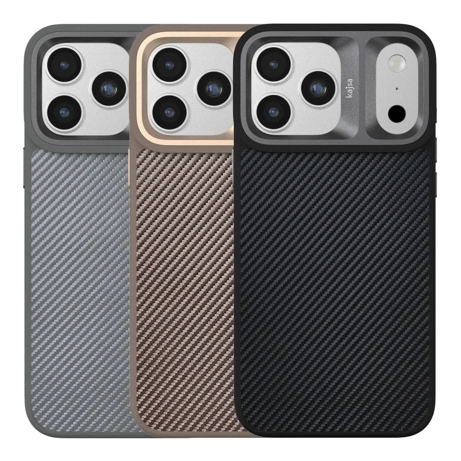 Чохол Kajsa Glamorous Collection Straw Mat Pattern with MagSafe для iPhone 17 Pro Max Grey B-Ring