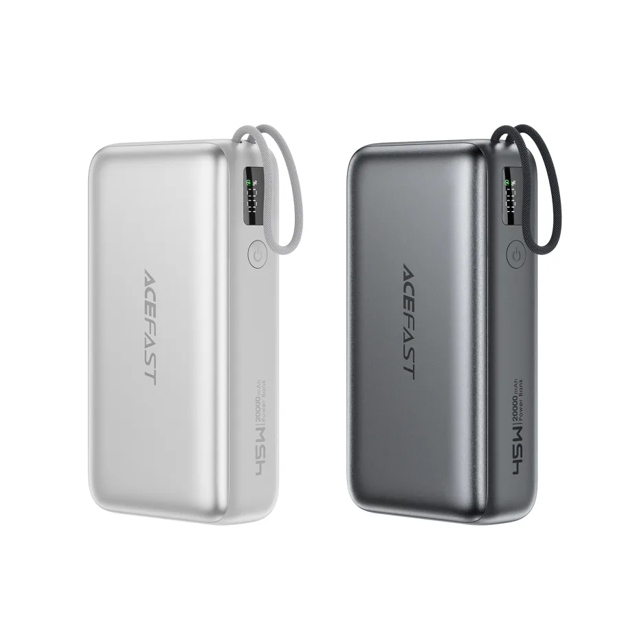 Power Bank AceFast M34 PD45W with cable Type-C, 20000mAh Черный