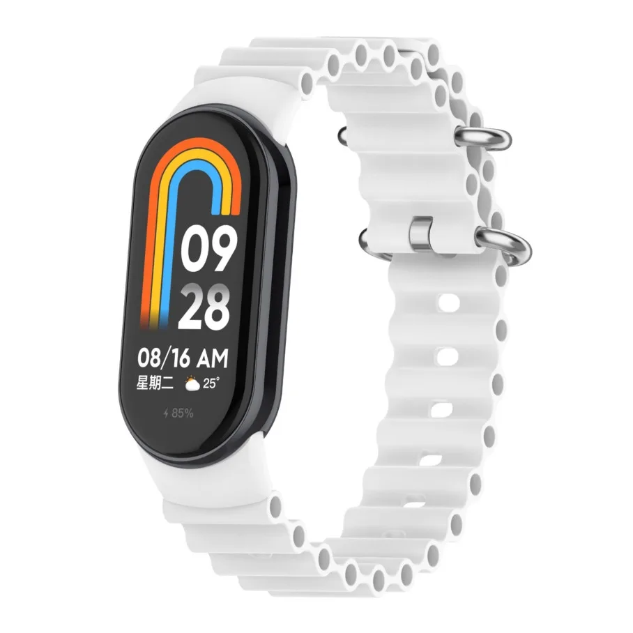 Ремінець для Xiaomi Mi Band 8/9/10 Ocean band White