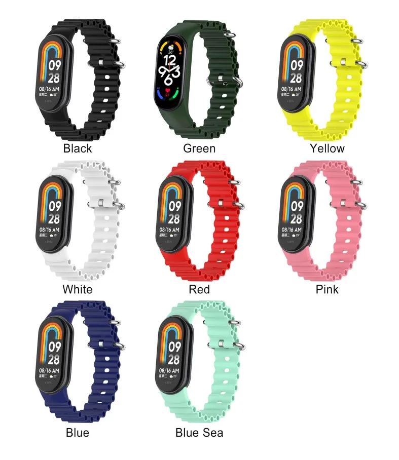 Ремінець для Xiaomi Mi Band 8/9/10 Ocean band White