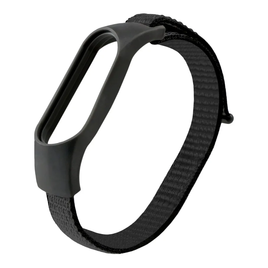 Ремінець для Xiaomi Mi Band 3/4/5/6/7 Nylon Black