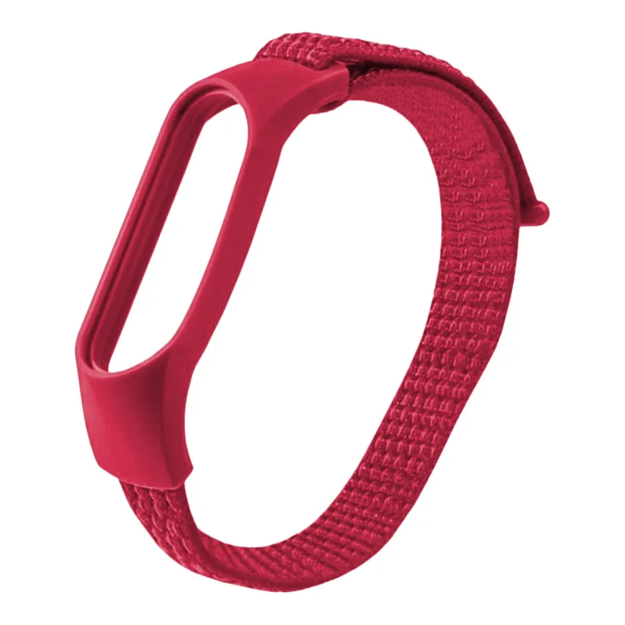 Ремінець для Xiaomi Mi Band 3/4/5/6/7 Nylon Rose Red