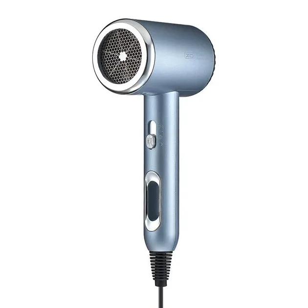 Фен для волос XO CF2 1600W с ионизацией и холодным воздухом Bright Blue профессиональный фен для сушки и укладки