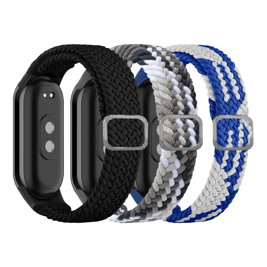 Ремінець для Xiaomi Mi Band 8/9/10 Elastic adjustment Blue/White