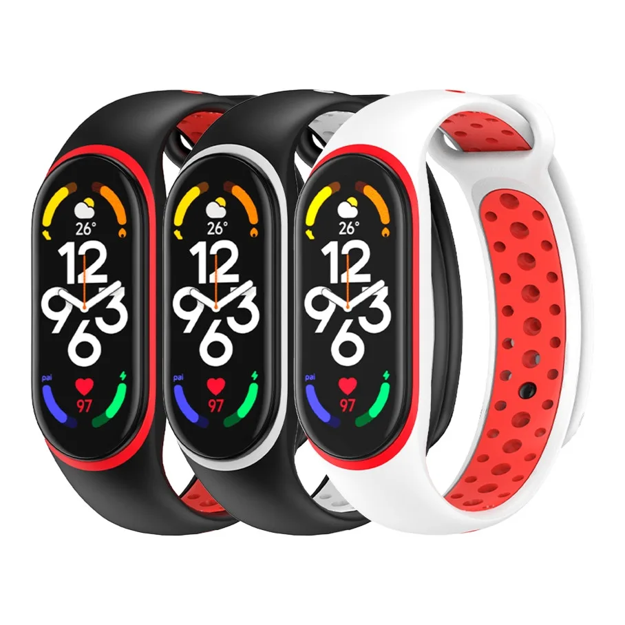 Ремінець для Xiaomi Mi Band 5/6/7 N Sport Black/Blue