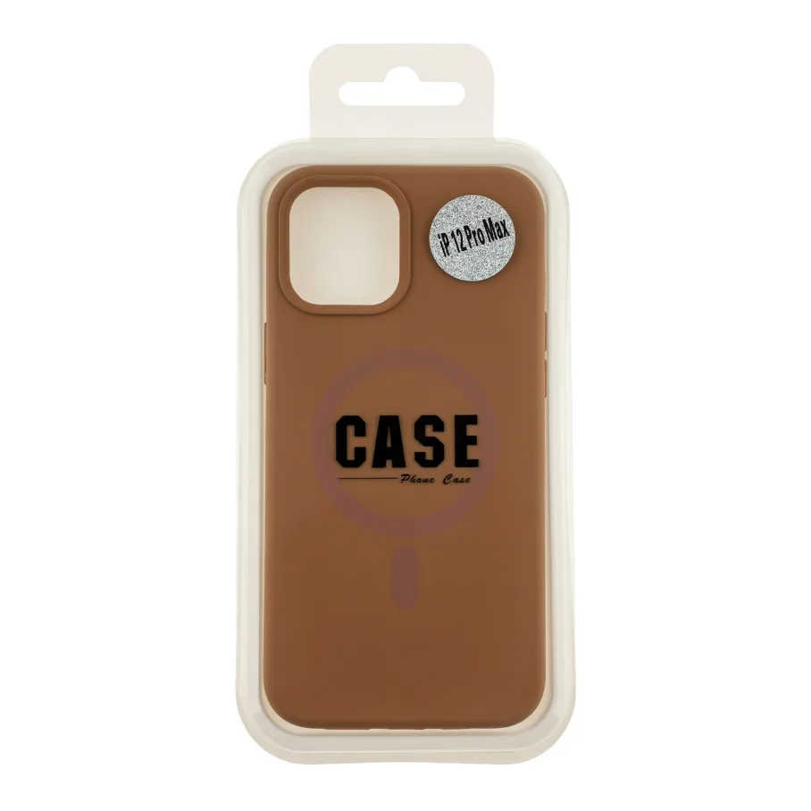 Чохол Glow Silicone Case with Magsafe для iPhone 12 Pro Max New Brown
